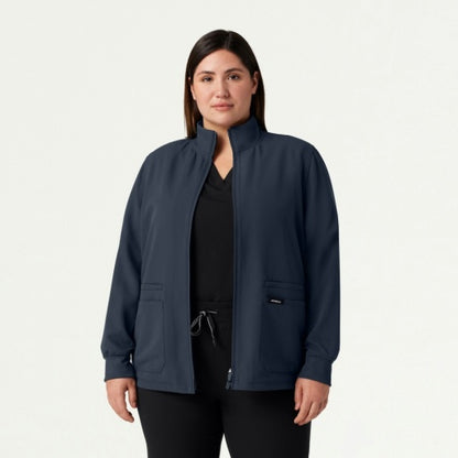 ULTRAlast W60001 Women's Ceri 6-Pocket Scrub Jacket Carbon Gray