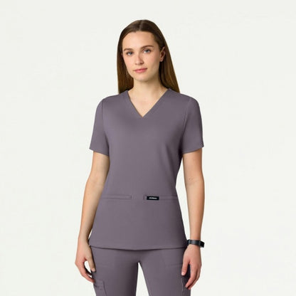 ULTRAsoft W30003 Women's Cesi Slim Scrub Top Titanium