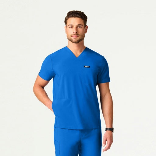 ULTRAlite M10013 Men's Bron 3-Pocket Scrub Top Royal Blue