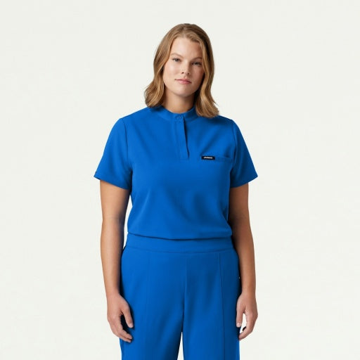ULTRAlast W10006 Women's Savi Stand-Collar Scrub Top Royal Blue