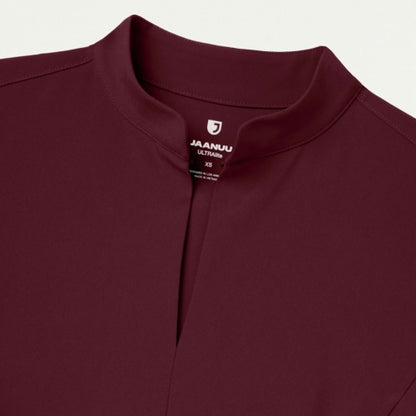 ULTRAlite W10039 Women's Aria Fit & Flare Scrub Top Burgundy