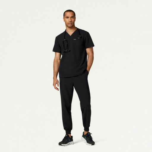 ULTRAlast M20002 Men's Osmo 8-Pocket Scrub Joggers Black