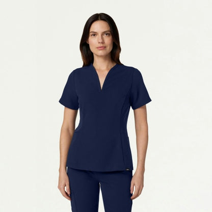 ULTRAlast W10003 Women's Calix Fit & Flare Scrub Top Midnight Navy