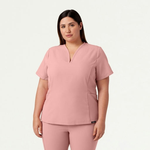 ULTRAlast W10003 Women's Calix Fit & Flare Scrub Top Mauve