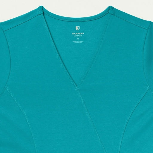 ULTRAsoft W210001 Women's Isla Mock-Wrap Scrub Top Teal