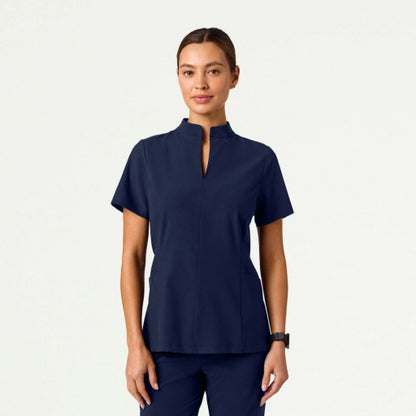 ULTRAlite W10039 Women's Aria Fit & Flare Scrub Top Midnight Navy