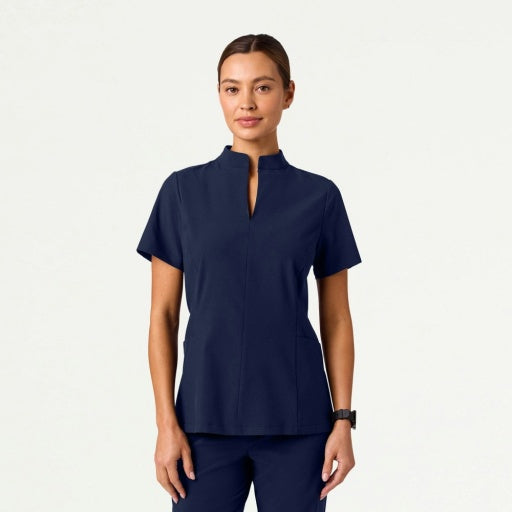 ULTRAlite W10039 Women's Aria Fit & Flare Scrub Top Midnight Navy