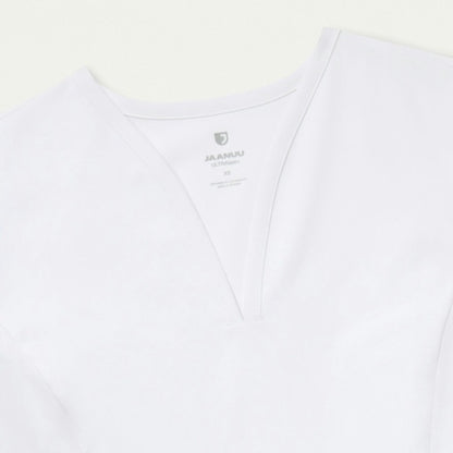 ULTRAlast W10003 Women's Calix Fit & Flare Scrub Top White