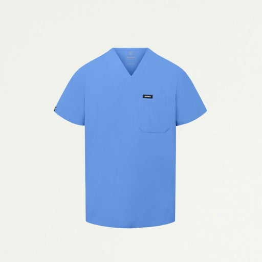 ULTRAlite M10025 Men's Holmes 1-Pocket Classic Scrub Top Ceil Blue
