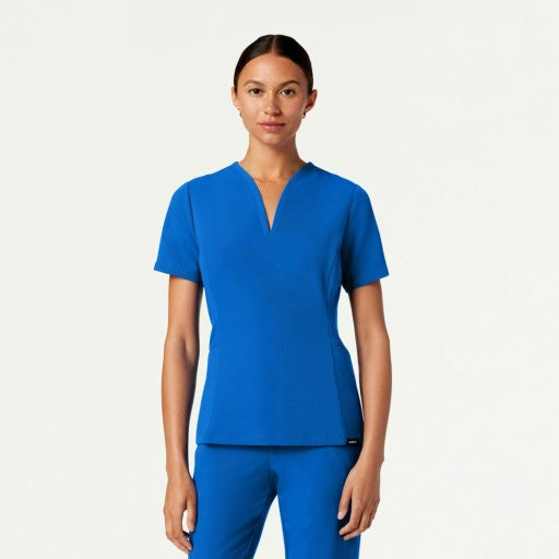 ULTRAlast W10003 Women's Calix Fit & Flare Scrub Top Royal Blue