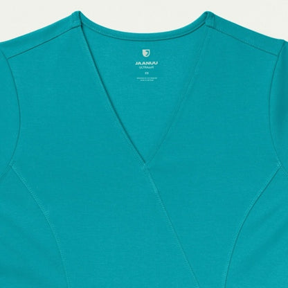 ULTRAsoft W210001 Women's Isla Mock-Wrap Scrub Top Teal