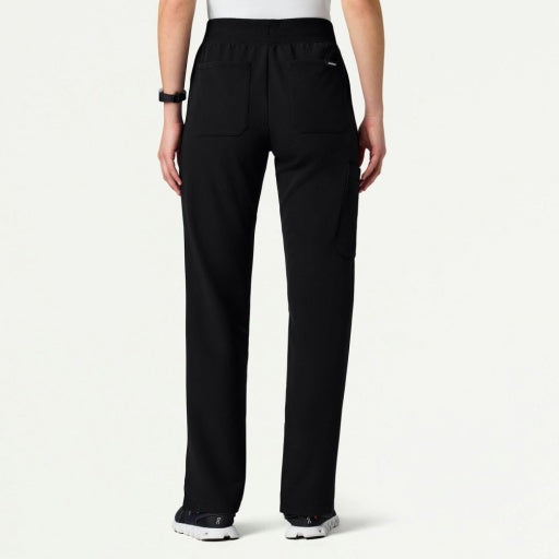 ULTRAlast W120001 Women's Xenos Cargo Knit Waist Scrub Pants Black