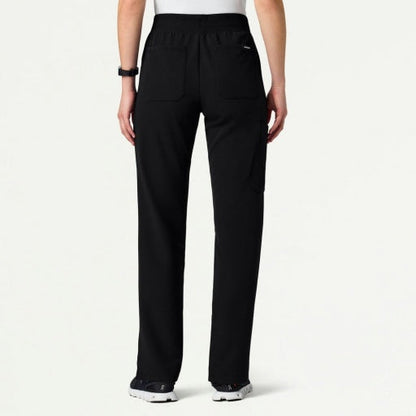ULTRAlast W120001 Women's Xenos Cargo Knit Waist Scrub Pants Black