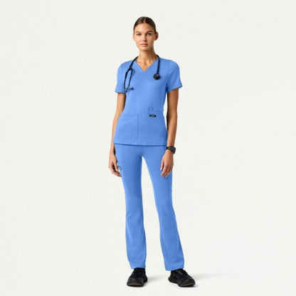 ULTRAsoft W40005 Women's Perri Yoga Scrub Pants Ceil Blue