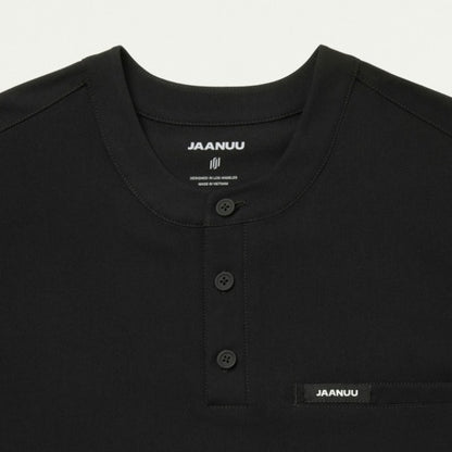 ULTRAlast M10003 Men's Reeve Henley Scrub Top Black