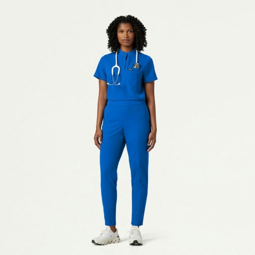 ULTRAlast W10006 Women's Savi Stand-Collar Scrub Top Royal Blue