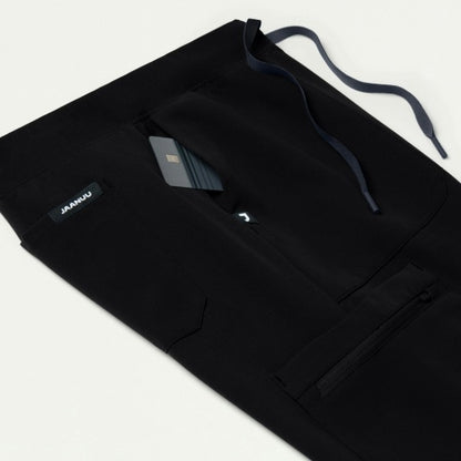 ULTRAlast W120001 Women's Xenos Cargo Knit Waist Scrub Pants Black