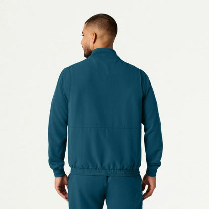 ULTRAlast M60001 Men's Wolfe 6-Pocket Scrub Jacket Caribbean Blue