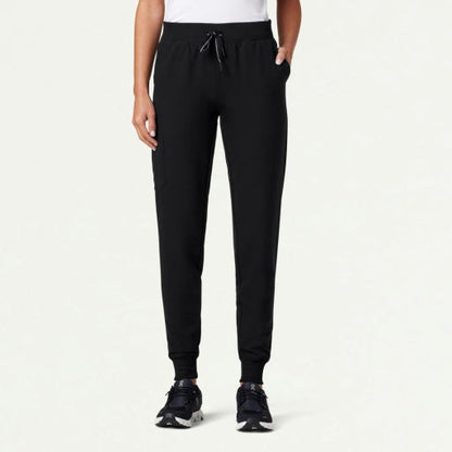 ULTRAlast W20003 Women's Silex Slim Knit-Waist Scrub Joggers Black