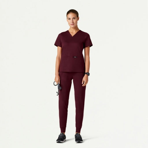 ULTRAsoft W40001 Women's Rubi Slim Scrub Joggers Burgundy