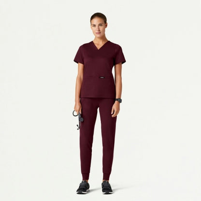 ULTRAsoft W40001 Women's Rubi Slim Scrub Joggers Burgundy