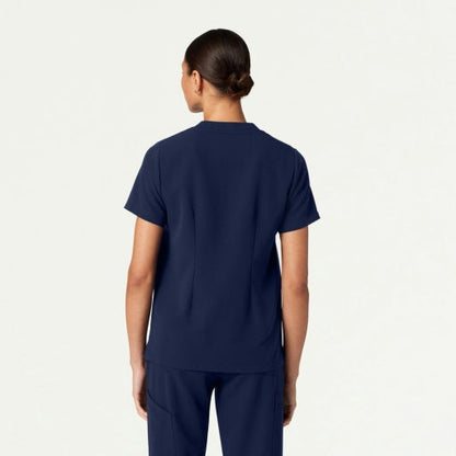 ULTRAlast W10002 Women's Helia Notched V-Neck Scrub Top Midnight Navy