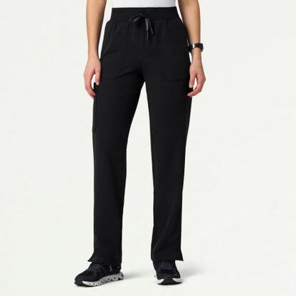 ULTRAlast W120001 Women's Xenos Cargo Knit Waist Scrub Pants Black