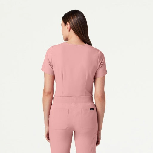 ULTRAlast W10013 Women's Rhena Slim 1-Pocket Scrub Top Mauve