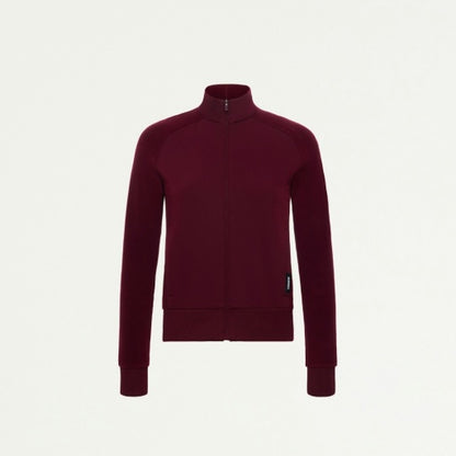 Hybrid Fleece W60018 Women's Cloud Hybrid Fleece Bomber Jacket Burgundy