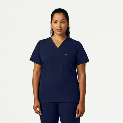 ULTRAlast W10013 Women's Rhena Slim 1-Pocket Scrub Top Midnight Navy