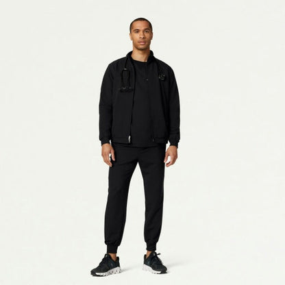 ULTRAlast M60001 Men's Wolfe 6-Pocket Scrub Jacket Black
