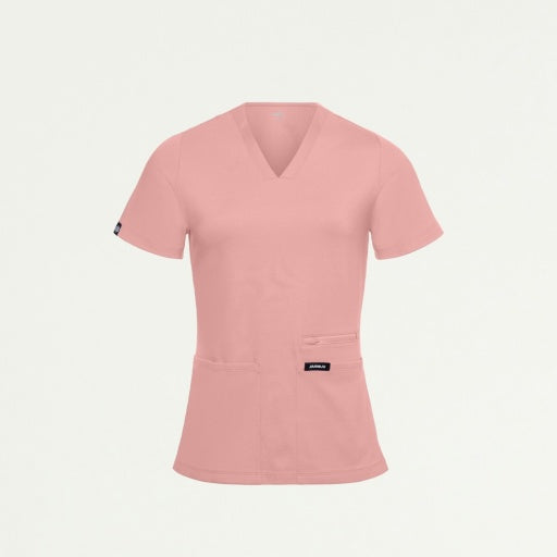 ULTRAsoft W30014 Women's Kass Slim 4-Pocket Scrub Top Mauve