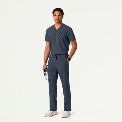 ULTRAlite M10025 Men's Holmes 1-Pocket Classic Scrub Top Carbon Gray