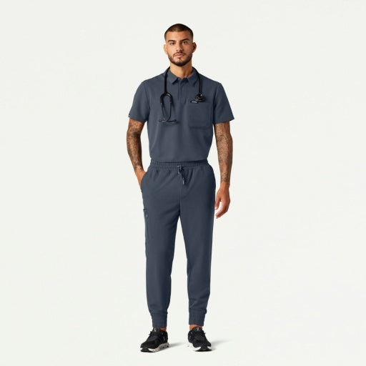 ULTRAlast M10005 Men's Calderon Polo Scrub Top Carbon Gray