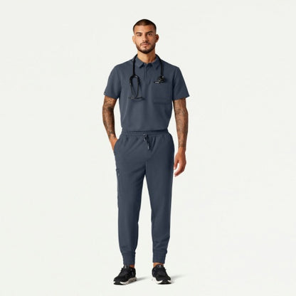 ULTRAlast M10005 Men's Calderon Polo Scrub Top Carbon Gray
