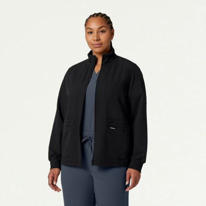 ULTRAlast W60001 Women's Ceri 6-Pocket Scrub Jacket Black