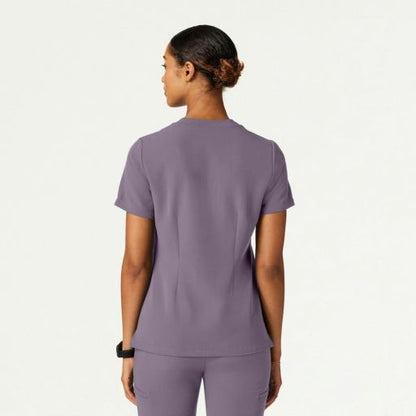 ULTRAlast W10015 Women's Helia Slim Notched V-Neck Scrub Top Titanium