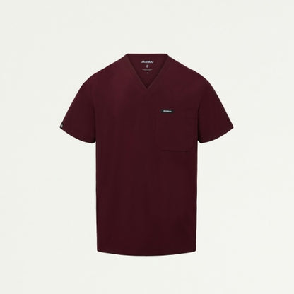 ULTRAlite M10004 Men's Holmes 1-Pocket Scrub Top Burgundy