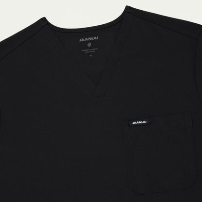 ULTRAlite M10013 Men's Bron 3-Pocket Scrub Top Black