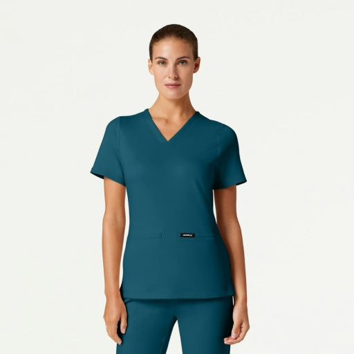 ULTRAsoft W30003 Women's Cesi Slim Scrub Top Caribbean Blue