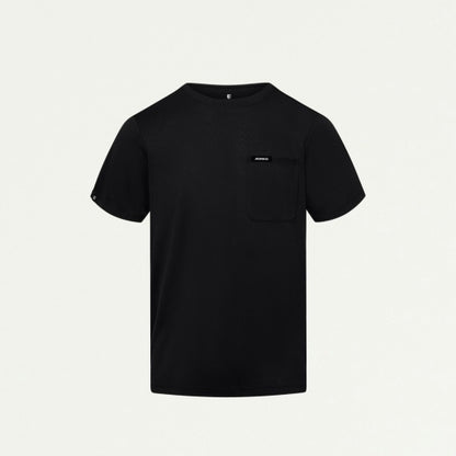 UltraSOFT M30003 Men's Finn Crewneck Scrub Top Black
