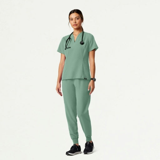 ULTRAlast W20003 Women's Silex Slim Knit-Waist Scrub Joggers Sage