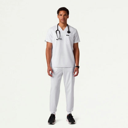 ULTRAlast M10001 Men's Holmes 1-Pocket Scrub Top White