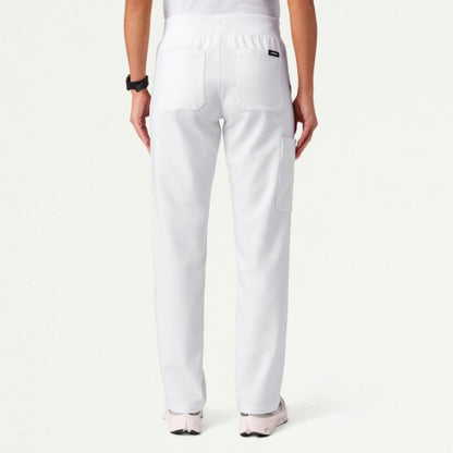 ULTRAlast W120001 Women's Xenos Cargo Knit Waist Scrub Pants White