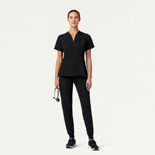 ULTRAlast W20003 Women's Silex Slim Knit-Waist Scrub Joggers Black