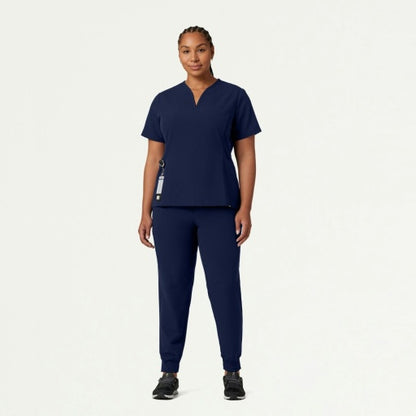 ULTRAlast W10003 Women's Calix Fit & Flare Scrub Top Midnight Navy