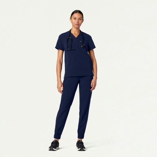 ULTRAlast W10002 Women's Helia Notched V-Neck Scrub Top Midnight Navy