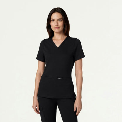 ULTRAsoft W30003 Women's Cesi Slim Scrub Top Black