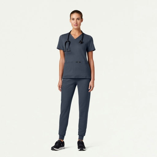ULTRAsoft W30003 Women's Cesi Slim Scrub Top Carbon Gray