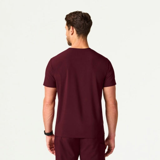ULTRAlite M10013 Men's Bron 3-Pocket Scrub Top Burgundy